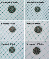 Filet anti-oiseaux lourd à 18 brins, taille des trous de 2 cm, 3 cm, 4 cm, filet de protection en polyéthylène noué pour volière