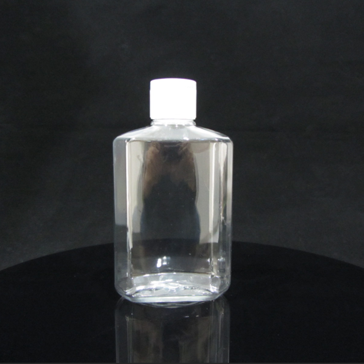 Claro de 250ml botella de plástico pet tapa flip top para cosméticos champú lavado del cabello de embalaje
