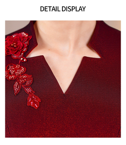 2025 thanh lịch màu đỏ Evening prom Dresses phụ nữ retro phong cách giản dị ngắn bóng Gown Hồng <span class=keywords><strong>sequin</strong></span> <span class=keywords><strong>TRIM</strong></span> tự nhiên phía trước sexy bên" - Product Image 6