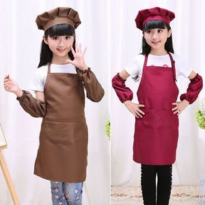<b>Custom</b> White Kids Cooking Sleeveless Bib Apron Adjustable DIY Activity for <b>Painting</b> Party Use Polyester/Cotton Sustainable - Product Image 1