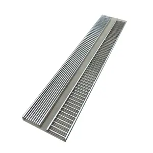 Customized high quality wedge wire linear Compact stainless steel Grating drainage trench cover stainless steel floor drain