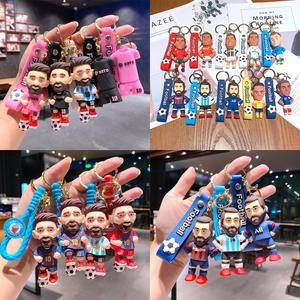 Nuevo Producto Explosivo: Llaveros de Silicona de Jugadores de Fútbol, Argentina <span class=keywords><strong>Messi</strong></span>, Inter de Miami, Ronaldo, Neymar, PVC Suave - Product Image 3
