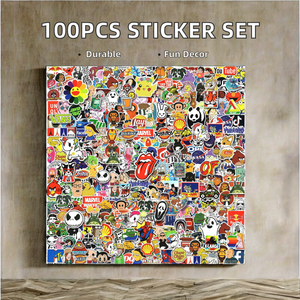 Trong Kho Phim Hoạt Hình Vinyl Dán Du Lịch Graffiti Trang Trí Dán Cho Xe Điện Thoại Di Động Máy Tính Guitar Máy Tính Xách Tay - Product Image 2
