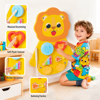 Tablero de Actividades Sensoriales Inspirado en Montessori, Tablero de Madera con Animales, Juguete de Aprendizaje de Motricidad Fina, Panel de Pared para Niños, Juguete Educativo