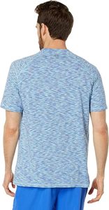 Logo riflettente personalizzato Space Dye 95% poliestere 5% Spandex manica Raglan Sport Running maglietta da <span class=keywords><strong>uomo</strong></span> manica corta Color erica - Product Image 2