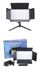 HOSHI U800 RGB 2.1M Tripod ile 2 * piller denetleyici LED Video işığı kısılabilir bi-renk 3200K ~ 5600K LED Panel AYDINLATMA fotoğraf - Product Image 6