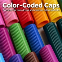 Marqueurs acryliques 24 couleurs pour l'école et les cadeaux d'affaires - pour la peinture, le dessin et la coloration