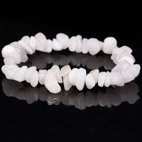 Bracelet élastique en quartz cristal naturel pour la guérison, perles en éclats de cristal, pour hommes et femmes, bijoux en gros