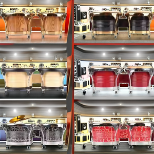 Instrumento de percusión de madera de tambor <span class=keywords><strong>Bongo</strong></span> <span class=keywords><strong>doble</strong></span> profesional de alta calidad con parches de piel de oveja - Product Image 3