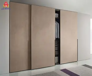 Laminado armário firme mouldproof roda deslizante guarda-roupas de madeira guarda-roupas quarto