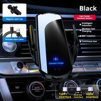 Support de navigation pour voiture, grille d'aération, ABS, chargeur sans fil à charge rapide 15W, support de téléphone portable stable