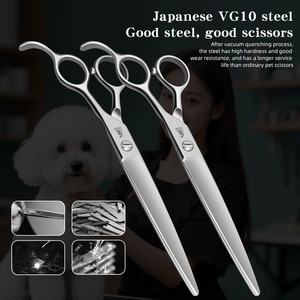 Huisdierverzorging Rechte Schaar 7,5 Inch JP VG10 Staal Scherpe Knipschaar voor Professionele Trimmer Dik Haar Knippen Student - Product Image 2