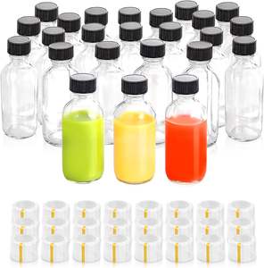 丸め空ミニ2オンス60ml飲料薬シュリンクカプセルエッセンシャルオイル液体ウイスキーサンプルワインボトルガラス瓶 - Product Image 6