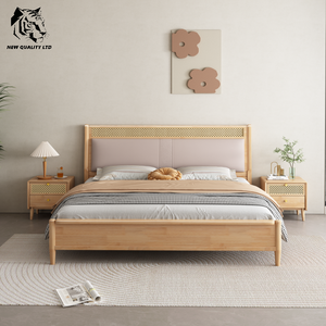 china supply lowest price custom logo large stock ship immediately storage <b>bed</b> new fashion bedroom furniture wood full <b>size</b> <b>bed</b> - Product Image 1