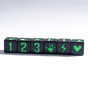 Faccub biểu tượng tùy chỉnh 12mm 16mm 20mm D6 xúc xắc nhựa acrylic xúc xắc với <span class=keywords><strong>logo</strong></span> quảng trường quảng cáo trò chơi màu đen tùy chỉnh mờ xúc xắc - Product Image 3