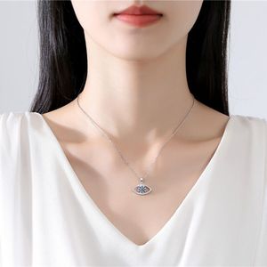 Vendita calda di lusso collana in argento 925 Cubic Zirconia occhio del <span class=keywords><strong>diavolo</strong></span> <span class=keywords><strong>accessori</strong></span> di nicchia con catena placcata in oro - Product Image 3