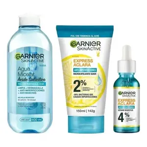Kit <span class=keywords><strong>de</strong></span> Rutina Express <span class=keywords><strong>Garnier</strong></span>, Ilumina y Combate las Imperfecciones, Ácido Salicílico - Product Image 1