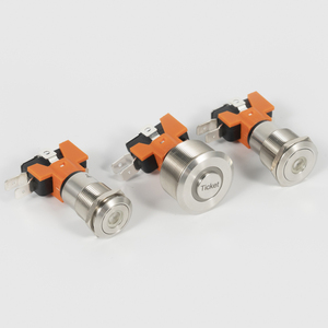 Interruptor de botón pulsador con bloqueo de 12 mm, 16 mm, 19 mm, 22 mm, 25 mm, IP65, metálico, impermeable, para control de equipos - Product Image 6