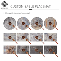 Napperons de table à café pliables en vinyle avec impression convexe, personnalisés en gros par une usine professionnelle