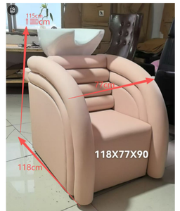 Manufacturers Direct Sales of Hair Salon Special Light Luxury Shampoo <b>Bed</b> Ceramic Basin Lying Flush Chair - Product Image 5