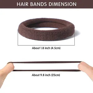 Elastische Hair Ties Naadloze Haarband Paardenstaart Houder Geen Vouw Schade Elastische Katoen Bands Voor Vrouwen Dikke Haaraccessoires