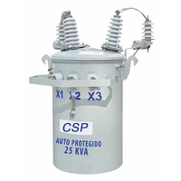 Transformador Monofásico de Baja Pérdida con Núcleo Amorfo ANSI de 34.5kV 120/240V 75kVA 100kVA 167kVA para Comunidades