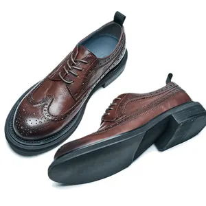Hot Rubber Soles Business Dress Leather Men's Oxford Shoes