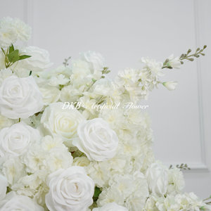 Gran oferta, centros de mesa de boda, decoración de mesa, centro de mesa de flores artificiales, bolas de flores rosas blancas - Product Image 5