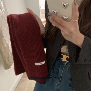 Soft Solid Color Knitted <strong>Scarf</strong> Acrylic Autumn Winter Ins <strong>Korean</strong> Style Warm Cashmere <strong>Scarf</strong> - Product Image 4