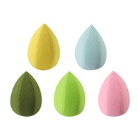 Éponge de beauté sans latex avec logo personnalisé en gros, formes multiples, éponge de mélange de maquillage super douce