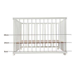Box per Bambini Inweto Finley Design Moderno Classico Extra Protettivo con Ruote Silenziose Quadrate in Legno Massiccio Bianco - Product Image 5