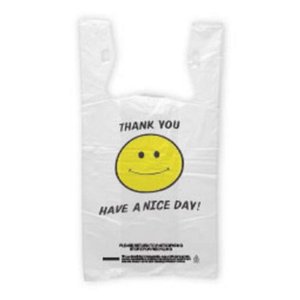 ถุงพลาสติกช้อปปิ้งซูเปอร์มาร์เก็ต ldpe/hdpe พร้อมพิมพ์เสื้อกั๊กที่จับกระเป๋าผ้ากูสเซ็ตปรับแต่งโลโก้ได้ - Product Image 2