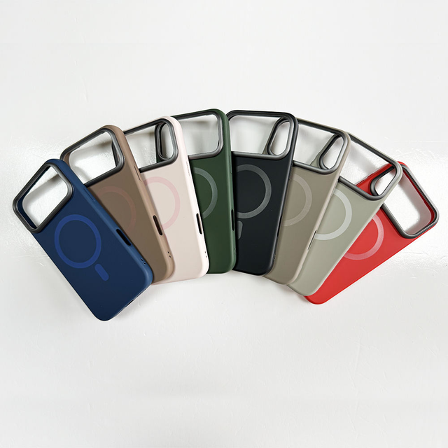 New Hard  Silicone Like TPU Case with Camera Metal Ring for iPhone 17 Pro