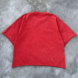 Camiseta de Diseñador de Lujo con Bordado Patchwork, Camiseta Cuadrada de Algodón Lavado al Ácido, Camiseta Extra Grande con Estampado Gráfico - Product Image 2