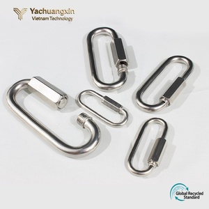 Heavy Duty O-Shape Stainless Steel Snap Hook <b>Hammock</b> Carabiner Climbing Snaps with Screw Locking Gate for Hiking and Climbing - Product Image 4