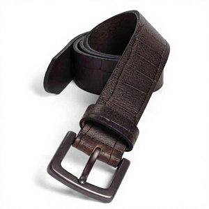Cinturón de Cuero Genuino con Hebilla, Impermeable y Duradero, Cinturones Casuales para Hombre, Impresión de Logotipo Personalizado, Muestra Gratis en Stock, Sostenible - Product Image 1