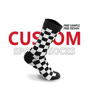 Wholesale Cotton Chessboard Checkered Medium Tube Trendy Sports Cycling <b>Socks</b> - Product Image 6