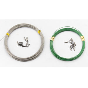 Leader <span class=keywords><strong>de</strong></span> la pêche en mer au <span class=keywords><strong>thon</strong></span>, leurre <span class=keywords><strong>de</strong></span> pêche robuste, <span class=keywords><strong>fil</strong></span> en acier inoxydable revêtu <span class=keywords><strong>de</strong></span> nylon, 1x7, 30lb, 10m, vente en gros, chine - Product Image 5