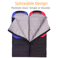 Sac de couchage double en duvet YX-C3-09 pour couples, imperméable, pour le camping en plein air en hiver