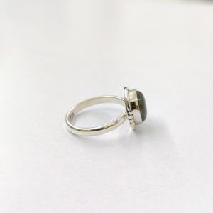 Bague en labradorite, argent sterling 925, bague en pierres précieuses, réglable, collection artisanale, bagues fines, bijoux en argent, prix de gros - Product Image 5