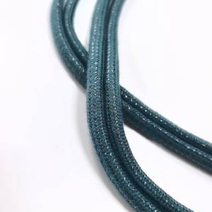 Bright Silk Pattern Peacock Blue Polyester <b>Braided</b> Rope Garment Drawcord Hoodies Pants Waist <b>Accessories</b> - Product Image 3