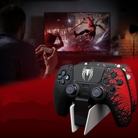 Coque antidérapante pour manette PS5, en silicone, avec grip en caoutchouc pour les joysticks et autocollant pour pavé tactile.