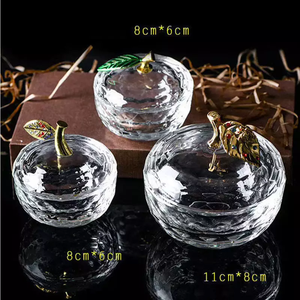 Boîte à bonbons en cristal diamant, vente en gros bol à sucre de stockage en verre plat à bonbons <span class=keywords><strong>avec</strong></span> dôme - Product Image 5