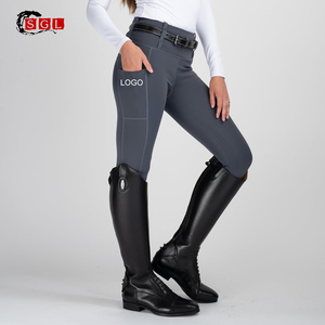 Pantaloni da Equitazione SGL con Tasche Laterali, Prezzo all'Ingrosso, Leggings Sportivi in Cotone e Pelle <span class=keywords><strong>per</strong></span> Equitazione - Product Image 1
