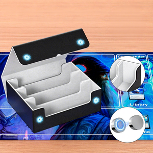   Caja de Almacenamiento de Cartas de Juego de Gran Tamaño, con Esquinas Cuadradas, Impermeable, de Cuero PU y Franela, para Mazos de Cartas Yugioh - Product Image 4
