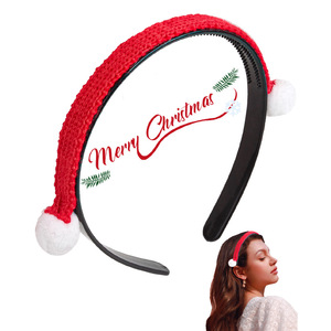 Serre-tête de Noël Hua Liyu avec pompon en fil rouge, coiffe pour femme, style frais et doux - Product Image 1