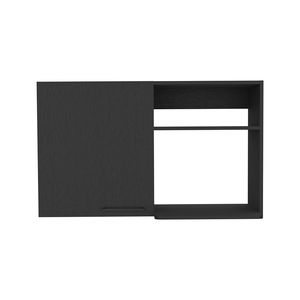 Armoire murale de cuisine à deux étagères Bussolengo avec finition Wengue noir - Product Image 2