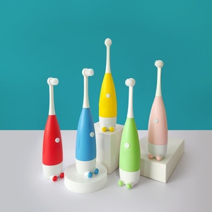 Brosse à dents électrique pour enfants, design canard de dessin animé, bon marché, avec poils doux, écran LED, étanche, rechargeable - Product Image 3