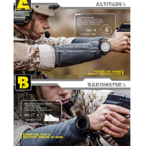NORTH EDGE-Reloj deportivo digital para hombre, relojes de natación para correr, altímetro, barómetro, brújula, resistente al agua, 50m - Product Image 4