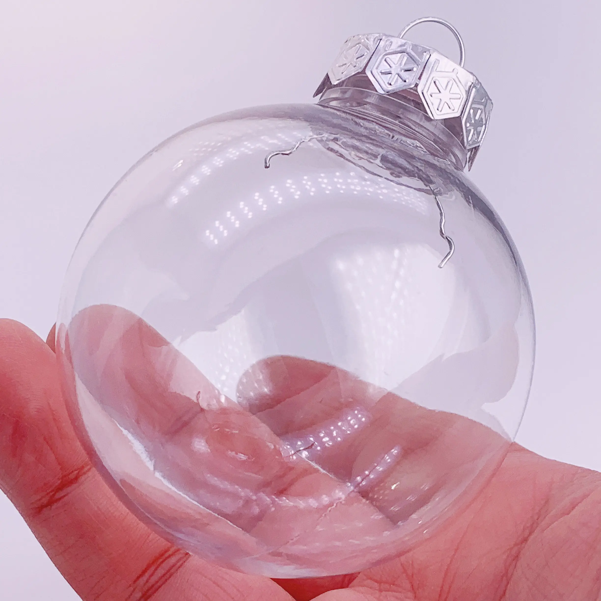 Boule en plastique transparent de noël boules boules d'arbre de noël ornements pendentif suspendu de noël décoration de la maison